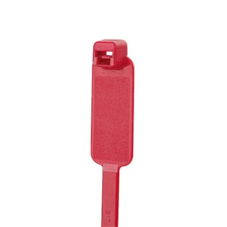 Panduit Cable Tie, 7-1/2 in L, 1-3/4 in Max Bundle Dia., Red, Nylon 6/6, 50 lb Strength, 500 PK PLM2S-D2